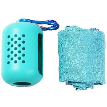 Nopeasti Kuivuva Mikrokuitu Pyyhe Urheiluhetkiin, Välitön Jääpyyhe, Kannettava Ulkoiluun, Matkalle, Kuntoiluun, Juoksuun (1 Kpl, Vihreä)