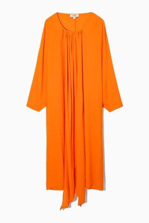 COS Women's Dolman Sleeve Maxi Scarf Dress in Orange
