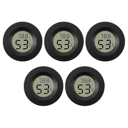 5-pakning Hygrometer Termometer Digital LCD-skjerm Fuktighetsmåler For Luftfuktere Avfuktere