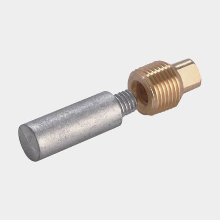 Kit de ánodo de zinc Tecnoseal, para motor intraborda, compatible con Volvo Penta, 7/16”, Ø15 mm x 40 mm