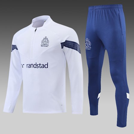 22-23 ny säsong Marseille vuxen/barn långärmad jerseydräkt L