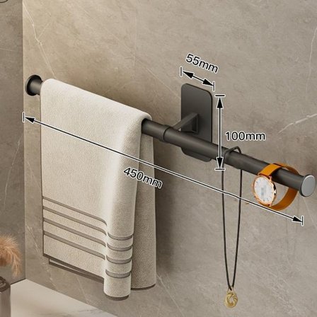 35/45cm Håndklestativ Klesholder GRÅ 45CM