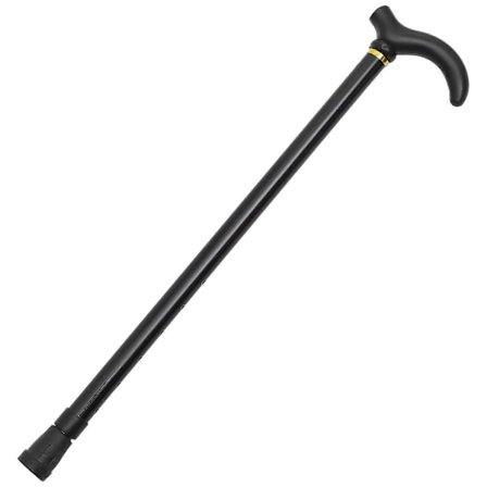 Aluminiumslegering Udtrækkelig Stok 2 Sektioner Teleskopisk Justerbar Højde Krykke Skridsikker Stok til Ældre (Sort)