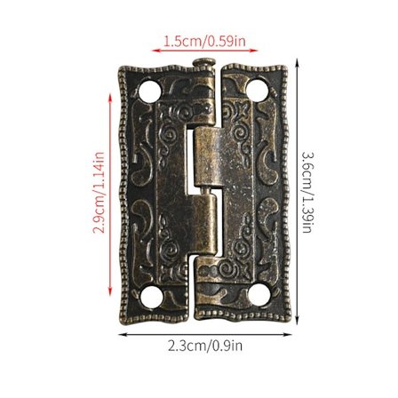 Antik blomsterhængsel (pakke med 10)