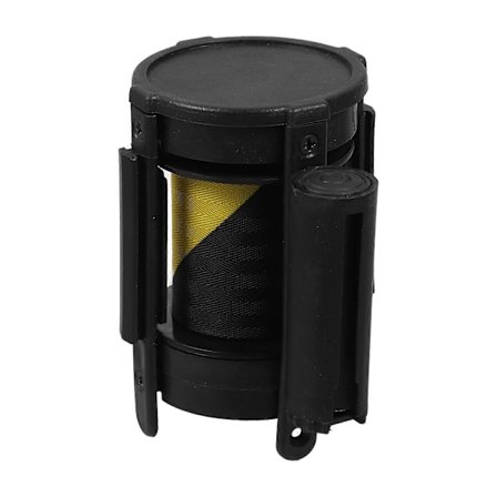 Uttrekkbar sperrebelte for folkemengdekontroll, sikkerhetstrafikkontroll 300.00X5.00X0.10CM Svart og polyesterduk 1 stk