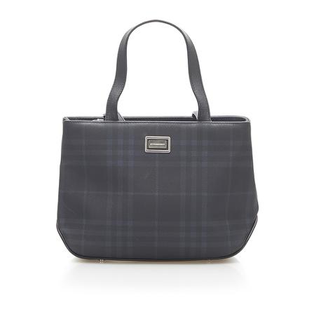 Burberry Vintage, Pre -owned Smoke Check PVC Handbag Zwart, Dames, Maat:ONE Size