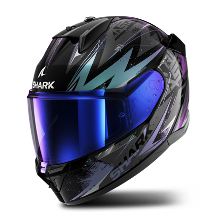 Kask Integralny Shark D-Skwal 3 Blast R Czarny/Zielony/Brokat XL