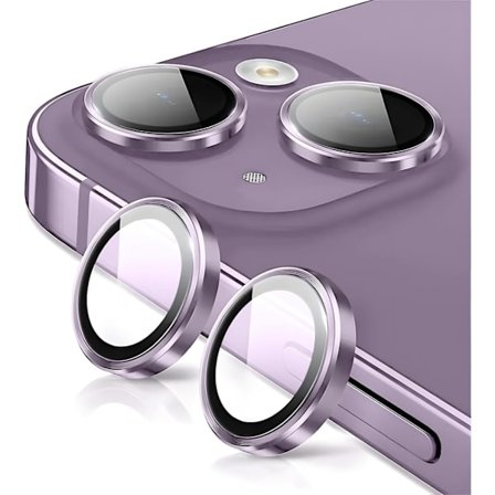 Kameralinsskydd för iPhone 14 / iPhone 14 Plus, Splittersäkra Ultra HD Individuella Linsskydd, Lila