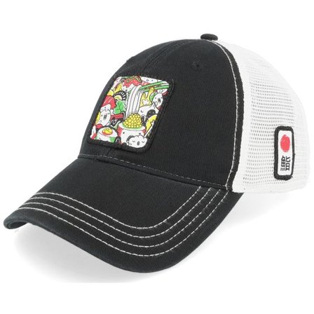Yapan - Svart trucker Keps - Sushi 111 Split Black/White Trucker @ Hatstore