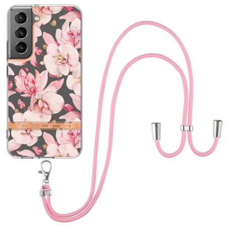 Slim og Holdbart Blødtcover med Snor til Samsung Galaxy S23 - Hc005 Pink Gardenia