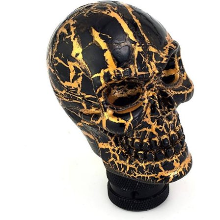 Bil stor tann spøkelsesgir hodeskalle hode manuell hengende bølgepinne hode girspaken håndball universell type (tordenfarge)