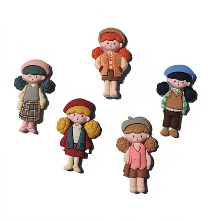 Popcorn Girl -hartsijääkaappimagneetti Puhelimen kotelon tarvikkeet Jääkaappimagneetti Dekoraatio