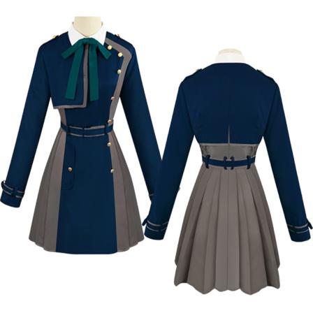 Mub- Anime Lycoris Recoil Inoue Takina Cosplay Kostyme Parykk Blå Uniform Kjole Antrekk Ryggsekk Jente Agenter Sett Nishikigi Chisato 2 M