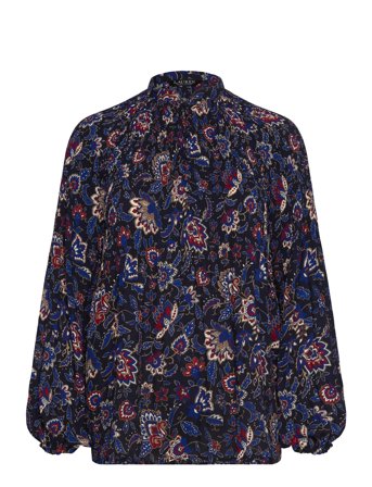 Floral Pleated Georgette Blouse Lauren Ralph Lauren Patterned