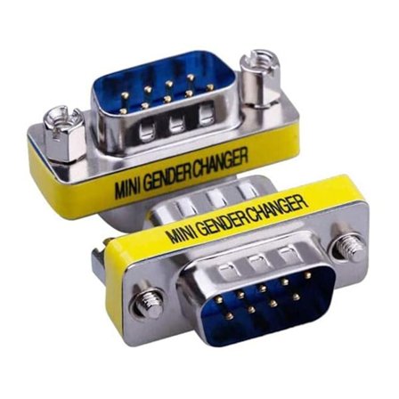 Pakke med 2 Socket 9 Pin Seriell Rs232 Kjønnskifter Konverter Adapter