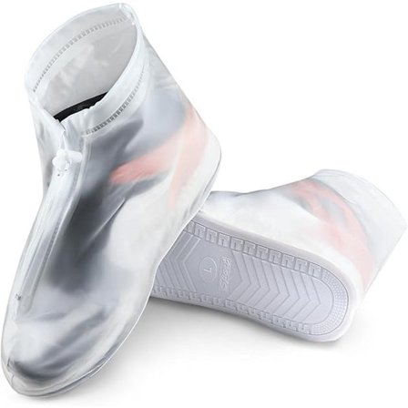 ING Vandtætte og skridsikre PVC-skoovertræk, fortykkede skoovertræk, unisex, genanvendelige, velegnede til udendørs gang, cykling og regnbeskyttelse