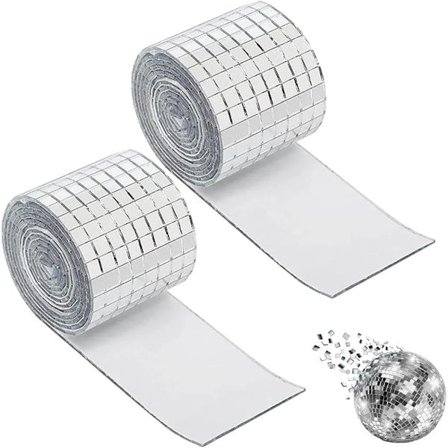 2 rullar mosaik spegelplattor klistermärken glas spegel mosaik stenar vägg klistermärken spegel mosaik självhäftande spegel dekaler 100cm*4cm, silver