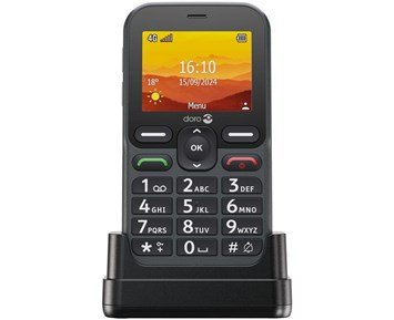 Doro Leva L11 - GRAPHITE - Enkel knapptelefon med laddningsstation