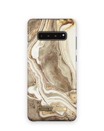Female deksel, Galaxy s10+ Golden sand marble, iDeal of Sweden