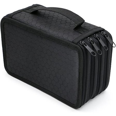 Blyantsæske/Blyanttaske med 72 Huller til Skole og Kontor med Stor