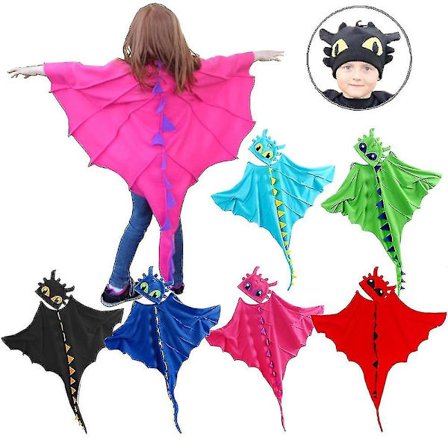 Kostumekappe med Hat Toothless Kostume Kostume