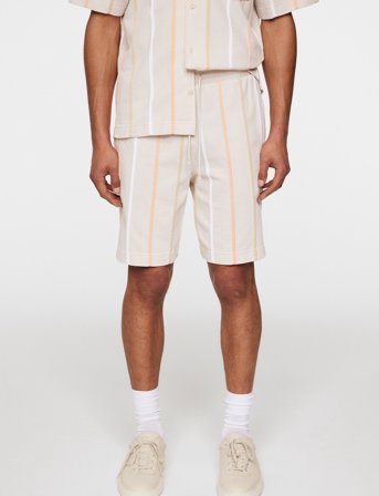 J. Lindeberg Simon Stripe Shorts - Cream - XL
