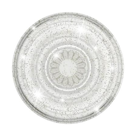 Popsockets Clear Glitter Silver Avtagbart Grip Med Ställfunktion