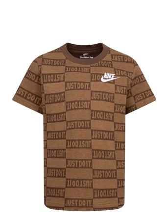 Nike Printed Tee Tops T-Kortærmet Skjorte Brown Nike
