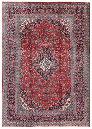 Annodato A Mano Keshan Tappeto 245X350 Di Lana Rosso Scuro/Rosso Largo