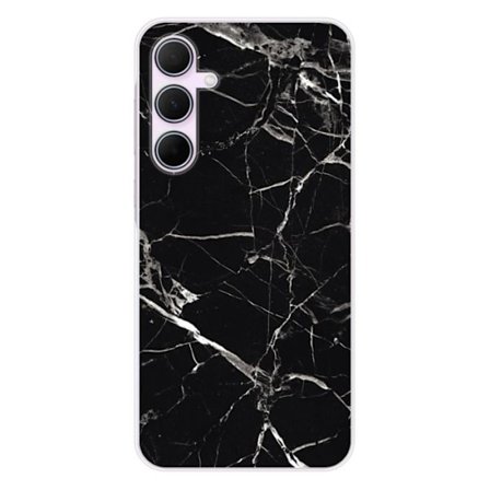 Siliconfodral - Kompatibel med Samsung Galaxy A55 5G - svart marmor design