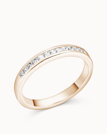 Eternity Ring Nellie Petite Princess-cut Natural Diamonds 18K Rose Gold