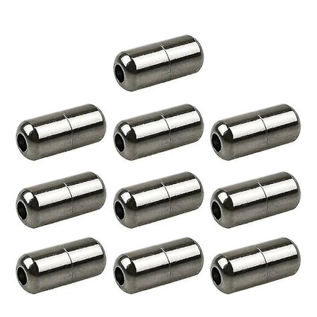 10 stk. Slipsløse skolisser Tilbehør Sko Laces Spænde Lås Elastiske Lazy Skolisser-sorte