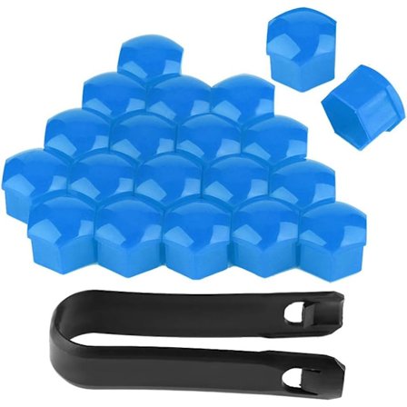 Hjulmutterdeksel Dekk Skruebeskytter Deksel (Blå), 20 stk 17mm Bil