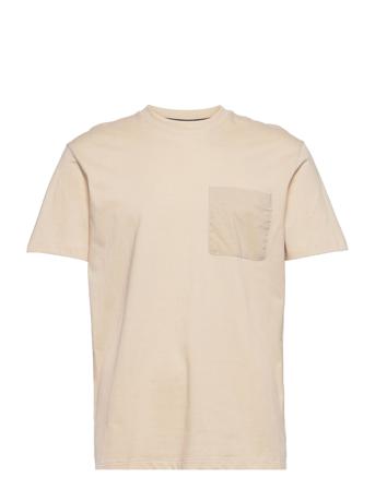 Slhrelaxarvid Ss O-Neck Tee W T-shirt Beige Selected Homme