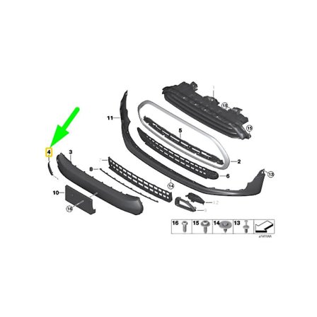 51117370795 Främre stötfångare bogserkrok öga lock lock för Mini F56 F57 F55 bil bogsering öga lock lucka