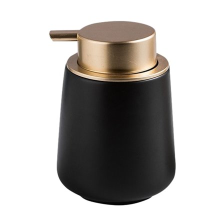 Tvålpump Keramik för Badrum, Påfyllningsbar Matt Diskmedelspump Kök, Schampo Lotion Handtvålspump Svart