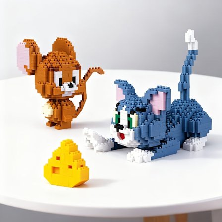 WB Tom & Jerry Kat og Mus Serie Model Figur, Håndlavet Kreativ Feriegave til Skrivebord & Bogreol Dekoration