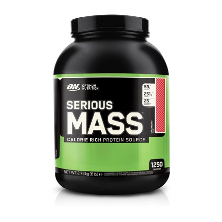 Gainer Optimum Nutrition Serious Mass - Mansikan makuinen proteiinijauhe