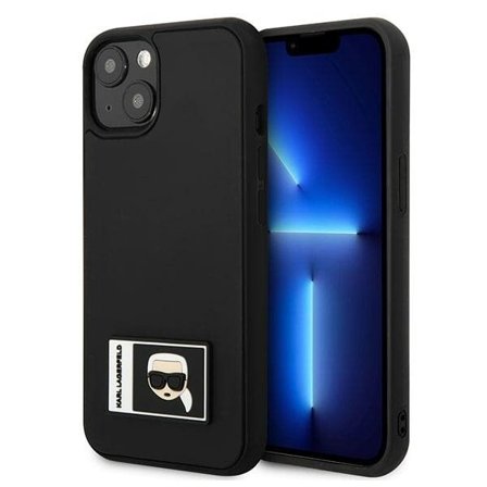 Karl Lagerfeld Ikonik Patch-etui til iPhone 13 - Sort