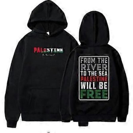 Free Palestine Pullover Hoodie Varm Hoodie