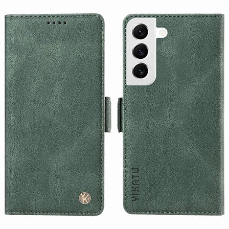 YIKATU YK-005 För Samsung Galaxy S21 FE 5G Ställ Plånboksfodral Hudvänligt Läder Telefonskal