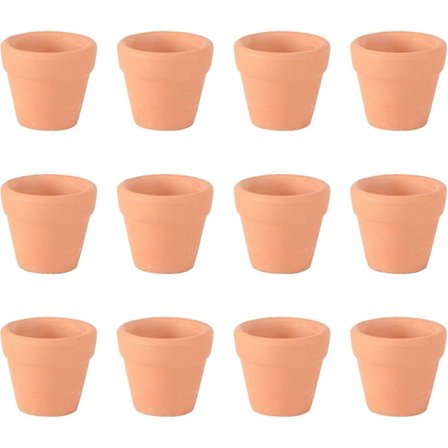 24st 3x3cm Liten Mini Terracotta Kruka Keramik Lera Kruka Kaktus Blomkrukor Suckulenter Plantskola Krukor Perfekt för Växter Hantverk Hemtjänst