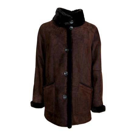 Levinsky 13655 - Suede Lamb - Women - Brown Brun, Dame Vinterjakker