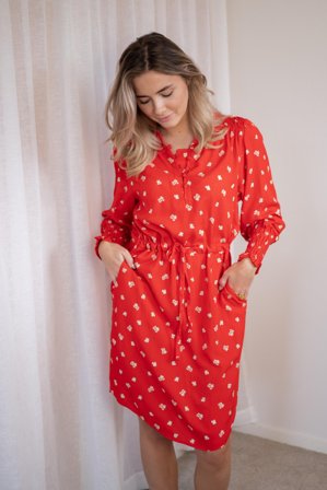 Elin Dress Flame Print XS