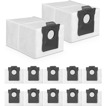 [14Y]*12 pölynimuripussia Dreame X40 Ultra/L10s Pro Ultra Heat/X30 Ultra/S30/S10 -roboteille, korvaava pussisarja pölynimuripusseja