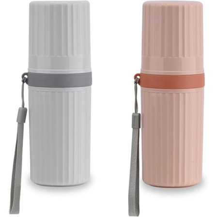 2-osainen matkahammasharjakotelo, vedenpitävä matkahammasharjalaatikko, kannettava hammasharjakotelo, pölytiivis säilytyskotelo työmatkoille, kouluun,