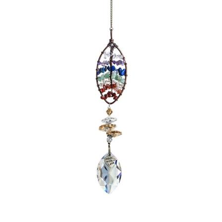 Riippuva kristalli SunCatcher Life Tree Beads -riipus kodinsisustus - täydellinen Leaf
