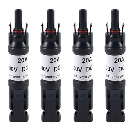 4x 20A In-line Diode Connector Ip67 Solcellepanel Kabelkontakter