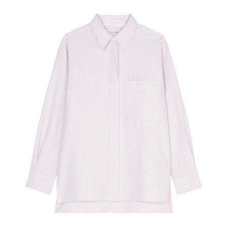 Marc O'Polo Finely striped Oxford long Blus vit, Dam, Dam, Storlek: 2XS
