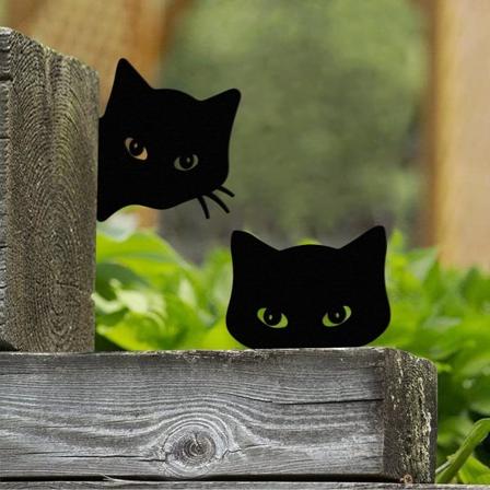 Sorte Katte Dekorationer Metal Havehavekunst Halloween Dekoration, ZQKLA